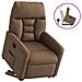 Poltrona Alzapersona Reclinabile Marrone in Tessuto - Foto miniatura 1