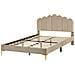 Letto Velluto Sauvian 140 X 200 Cm Tortora - Foto miniatura 3