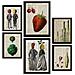 Set Di 6 Stampe Poster In Stile Cartaceo Vintage Da Cucina Con Sfondi Enciclopedici, Frutta E Verdura, Stile Di Vita Sano A3 & A4 Cornice Nera - Foto miniatura 1