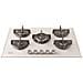 ING 72T /WH 1 piano gas vetro bianco 75cm 5 fuochi bruciatore doppia corona griglie in ghisa lavabili in lavastoviglie - Foto miniatura 2