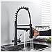 Rubinetto per lavello da cucina, Blackswan, tipo M12 con uscita acqua purificata, modello nero, ceramica bianca con stampa, misura 52 cm - Foto miniatura 3