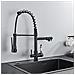 Rubinetto per lavello da cucina, Blackswan, tipo M12 con uscita acqua purificata, modello nero, ceramica bianca con stampa, misura 52 cm - Foto miniatura 4
