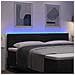 Testiera LED con luci a strisce a LED Nero 180 cm Poliestere - Foto miniatura 4