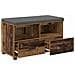 Panca per ingresso con cuscino Legno vecchio 80 x 38 x 46 cm - Foto miniatura 5