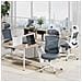Sedia Da Ufficio - Sedia Ergonomica Con Poggiatesta, Supporto Lombare, Braccioli Ripiegabili E Funzione Dondolo 140°, Colore Grigio - Foto miniatura 8