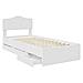 Struttura del letto Bianco 90 x 190 cm Legno Ingegnerizzato - Foto miniatura 5