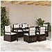 Set da Pranzo per Giardino 7 pcs Marrone polyrattan - Foto miniatura 4