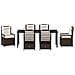 Set da Pranzo per Giardino 7 pcs Marrone polyrattan - Foto miniatura 7