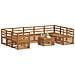 Set divani 10 pcs Naturale Legno di Acacia Massello - Foto miniatura 3