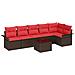 Set Divano da Giardino 7 pcs Marrone polyrattan - Foto miniatura 1