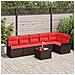 Set Divano da Giardino 7 pcs Marrone polyrattan - Foto miniatura 2