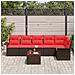 Set Divano da Giardino 7 pcs Marrone polyrattan - Foto miniatura 3