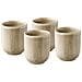 Set 4 Tazze Viola In Stoneware Beige Senza Manico Ø8x9,5 Cm - Foto miniatura 3