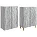 Set di armadi 2 pcs Sonoma grigio Legno ingegnerizzato - Foto miniatura 3