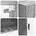 Set di armadi 2 pcs Sonoma grigio Legno ingegnerizzato - Foto miniatura 7