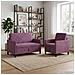 Set di Divani con Storage 2 pz Viola Poliestere - Foto miniatura 5