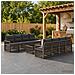 Set Divano da Giardino 9 pz Grigio polyrattan - Foto miniatura 9