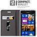 Custodia Compatibile Con Nokia Lumia 925 In Blu Scuro Nero - Coperchio Protettiva Con Chiusura Magnetica, Funzione Stand E Tasca Per Le Carte - Foto miniatura 6