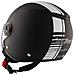 Casco Jet Moto Visiera Parasole Nero Grafica Bianca Arancione Omologato Ece Xs - Foto miniatura 2
