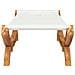 Lettino Prendisole 100x188,5x44 cm in Legno Curvato Crema - Foto miniatura 3