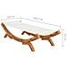 Lettino Prendisole 100x188,5x44 cm in Legno Curvato Crema - Foto miniatura 6