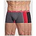Boxer In Cotone Elasticizzato X3 Piombo Grigio / Rosso Chili / Nero - Foto miniatura 1