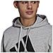 Felpa Da Uomo Con Cappuccio Essentials Big Logo Grigia Taglia L Codice Gk9577 - Foto miniatura 4