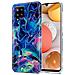 Custodia Compatibile Con Samsung Galaxy A42 In Marmo Rosa Blu No. 17 - Coperchio Protettivo In Silicone Tpu Con Motivo A Mosaico - Foto miniatura 1