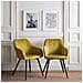 Set Di 2 Sedie Bertille In Velluto Senape - Foto miniatura 2