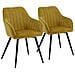 Set Di 2 Sedie Bertille In Velluto Senape - Foto miniatura 1