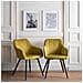 Set Di 2 Sedie Bertille In Velluto Senape - Foto miniatura 8
