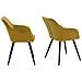 Set Di 2 Sedie Bertille In Velluto Senape - Foto miniatura 9