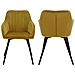 Set Di 2 Sedie Bertille In Velluto Senape - Foto miniatura 10