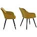 Set Di 2 Sedie Bertille In Velluto Senape - Foto miniatura 4