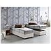 Letto Singolo Rachele, Letto Contenitore Con Rivestimento In Tessuto, 100% Made In Italy, Apertura Frontale, Con Materasso Cm 80x200 Incluso, Bianco - Foto miniatura 1