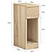 Set 2 Comodini 20x60x35 Cm Naturali Fbt111-nx2 - Foto miniatura 4