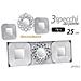Trade Shop - Set 3 Specchi Parete Decorativi Quadri Libera Installazione 25cm Plastica 813030 - Foto miniatura 1