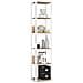 Scaffale stile loft con ripiani in legno, 6 ripiani, 40x32x192 cm, Colore Bianco e Sonoma Quercia - Foto miniatura 1