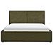 Letto Matrimoniale Bouclé Verde Scuro Con Contenitore 160 X 200 Cm Moissac - Foto miniatura 3