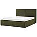 Letto Matrimoniale Bouclé Verde Scuro Con Contenitore 160 X 200 Cm Moissac - Foto miniatura 4