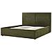 Letto Matrimoniale Bouclé Verde Scuro Con Contenitore 160 X 200 Cm Moissac - Foto miniatura 5