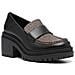 Rocco Heeled Loafer Mocassino Pelle Di Mucca Scarpe Donna Nero Eu 36, 40f3rcmp1b-007 - Foto miniatura 1