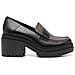 Rocco Heeled Loafer Mocassino Pelle Di Mucca Scarpe Donna Nero Eu 36, 40f3rcmp1b-007 - Foto miniatura 2