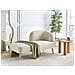 Chaise Longue Versione Destra Tanlay Tessuto Beige Chiaro - Foto miniatura 1
