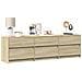Mobile Porta TV con LED Rovere Sonoma 180x34x50cm in Truciolato - Foto miniatura 5