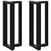 Gambe Tavolo Consolle A T 2 Pz Nero 25x28x(72-73) Cm Acciaio - Foto miniatura 1