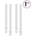 Gambe Per Tavolino Bianco 2 Pz 40x(110-111) Cm Acciaio - Foto miniatura 3