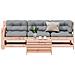 Set Divani Giardino 4 pz con Cuscini Legno Massello di Douglas - Foto miniatura 2