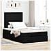 Struttura Letto Pouf con Materasso Nero 120x200 cm in Tessuto - Foto miniatura 3