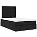 Struttura Letto Pouf con Materasso Nero 120x200 cm in Tessuto - Foto miniatura 6